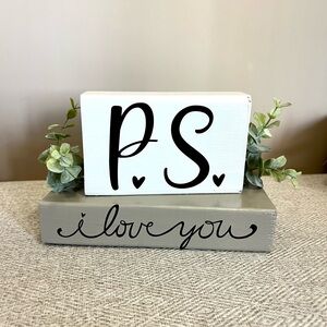 Decorative Wooden Blocks with Script